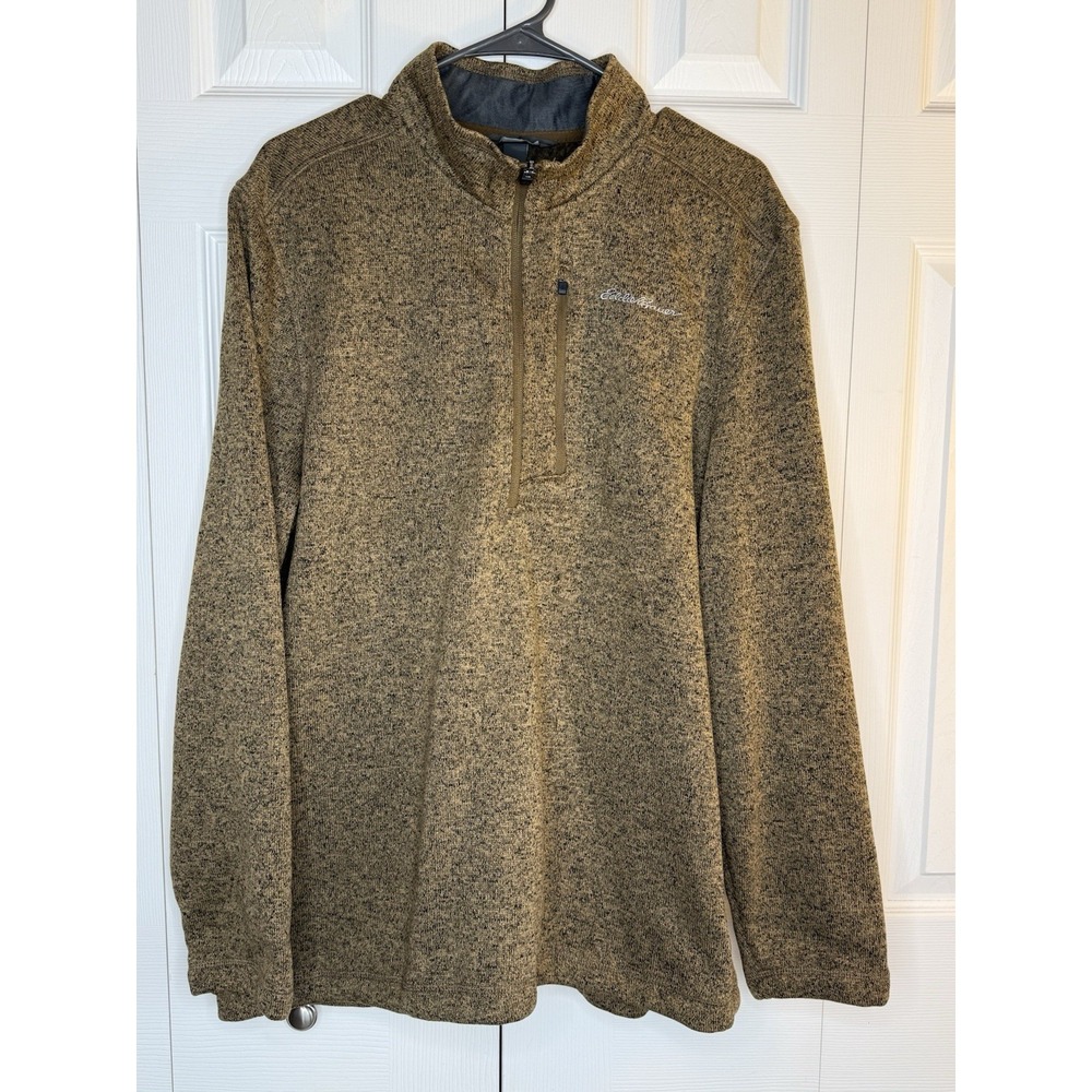Eddie Bauer Radiator Fleece Sweater 1/4 Zip Pullover Mock Neck Outdoor Hiking XL